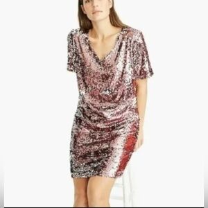 J. Crew Sparkling Pink and Silver Mini Dress